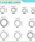 Bike Ball Bearing Kit 50 Pieces In 5 Sets Of 10 Varieties With Retainers And Cage For MTB Crank Bottom Bracket Headset Bearings Replacement Parts For Bicycles Easy Storage Box sizes and dimensions chart