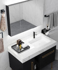 Matte Black 4 Piece Stainless Steel Towel Bar Set for Bathrooms Wall Mounted Hardware Kit with Towel Rack Robe Hook and Toilet Paper Holder Rust Resistant SUS304 Bath Accessories displayed in modern bathroom setting