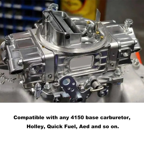 Holley 4150 Compatible Dual Feed AN6 Braided Fuel Line Kit with carburetor view for street and race cars