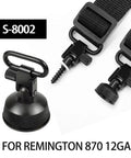 Sling Mount Kit For Remington 870 Express 12 Gauge With All Steel Construction Three Lock Design And 1 Inch Quick Release Sling Rotation Complete Mounting Hardware Included, black steel components visible.