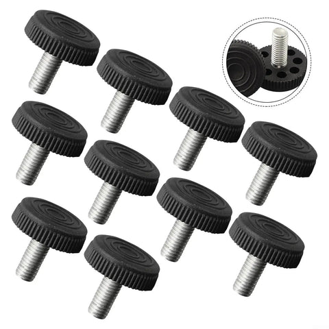 10 Pack Adjustable Furniture Leveling Feet M10 Thread, Height Adjustable Foot Risers For Home Tables And Cabinets, Level Up Your Setup, Minimize Floor Scratches, Reduce Noise, Stabilize Wobbly Furniture black rubber M10 screw-in feet