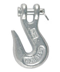 Forged Steel Clevis Grab Hook With 5/16 Inch Pin, 3,900 Lb Work Load Limit, Heavy Duty Chain Hook For Securing Safety Chains, Tie Downs