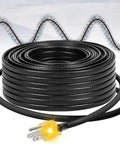 Gutter Heating Cable For Roof Snow Melting With Self Regulating Technology And Lighted Plug, 100 Feet Cable Coiled