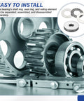 Front view of thrust needle roller bearings 15x28x4 mm with washers, 10 pcs, chromium steel, silver