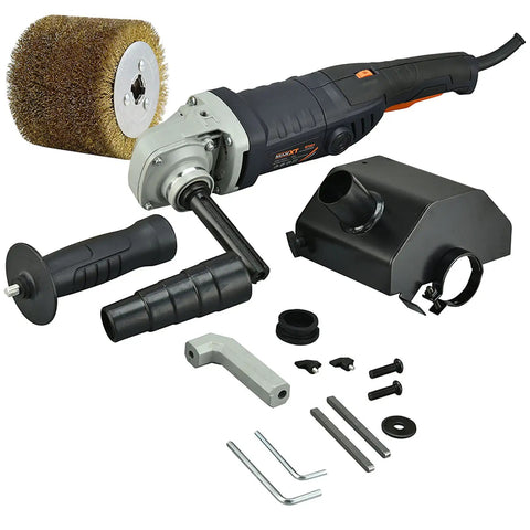 Powerful 1300W Burnishing Polishing Machine With Steel Wire Wheel For Concrete Metal Stainless Steel Wood Exterior Renovator