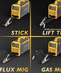 Ultimate 160A MIG Welder Kit For Professionals And Hobbyists Features 4-In-1 Synergic Capability in multiple welding modes.