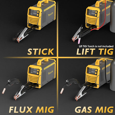 Ultimate 160A MIG Welder Kit For Professionals And Hobbyists Features 4-In-1 Synergic Capability in multiple welding modes.
