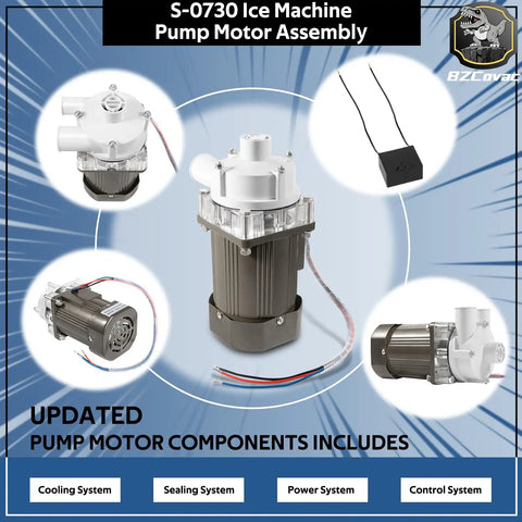 Water Pump And Motor Assembly For Hoshizaki Ice Machines With Cable And Plug Service Kit Beefed Up For High Ice Production