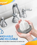 Person washing Featherweight Replacement Filter Compatible With Bissell Featherweight Stick Lightweight Vacuum under faucet