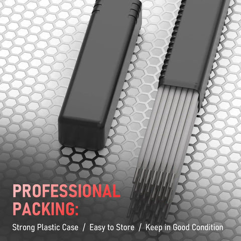 E6011 3 32nd Inch Carbon Steel Welding Rods in plastic case for all position stick electrodes with beefy arc on mild steel