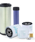 All In One No Fuss Maintenance Filter Kit For L Series Tractors Including Air Oil And Hydraulic Filters For L2501 L2800 L3200 L3400 L3700SU L3800 HST Quick Replacement With Part Numbers HH16432430 HH3A082623 HHK7014073 TA04093230 air, oil, hydraulic, fuel, hydrostatic filters displayed.