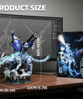 Dark Ice Dragon Building Block Set With Hand Crank Motion Movable Head Wings And Limbs Epic Fantasy Dragon Model Kit dimensions
