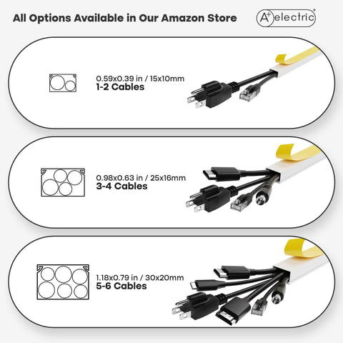 126 Inch Cable Raceway Kit White Paintable Wall Mount Cord Concealer for TV Cables Baby and Pet Proof, 5 to 6 Cables, Wire Hider Wire Cover for Cords and Electrical Wires