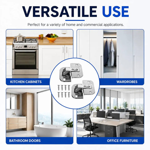 Heavy Duty Adjustable Concealed Pie Cut Corner Cabinet Hinge With Smooth As Butter Quiet Close And Rust Resistant Nickel Finish Works Great With Mepla And Grass Cabinets in kitchen and office settings