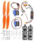 RC Plane Motor Kit With 2212 KV2200 Brushless Motor 40A XT60T ESC SG90 Servo 6035 Propeller And Accessory Set components layout