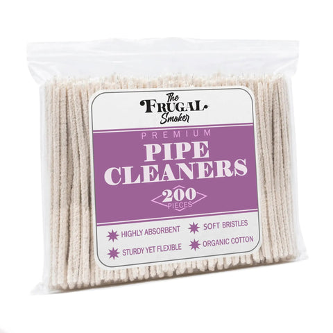 Soft Cotton Pipe Cleaners Pack 200 Count For Daily Maintenance 6 Inch Standard Length Flexible Absorbent Cleaning Tools Gentle On Stems And Airways Great For Everyday Pipe Care And Keepin It Clean., 200-count cotton pipe cleaners bag