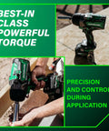 36V Cordless Brushless High Torque Half Inch Impact Wrench With Beast Mode Power in workshop setting