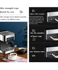 Kickass Semi Automatic Espresso Machine With 20 Bar Pump And Italian Style Frothing Wand For Hella Creamy Cappuccinos Featuring 1.6L Removable Water Tank with touch panel.