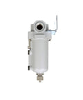 Heavy Duty Compressed Air Particulate Filter With 10 Micron Element, Metal Bowl And Sight Glass, Half Inch NPT Connection, Side View