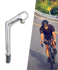 Ride-Ready Gooseneck Bike Stem Aluminum Alloy for 22.2mm Fork Tube and 25.4mm Handlebar with cyclist background