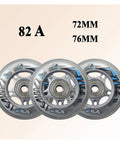 Inline Skate Replacement Wheels 72Mm 76Mm 82A For Indoor Outdoor Use With Bearings High Performance Roller Skate Wheels