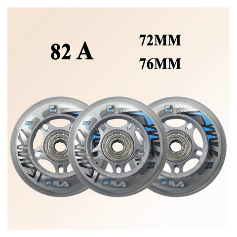 Inline Skate Replacement Wheels 72Mm 76Mm 82A For Indoor Outdoor Use With Bearings High Performance Roller Skate Wheels