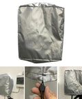 Hella Weatherproof EV Charger Station Protector Box Crafted From Heavy Duty Oxford Cloth shielding a charger in silver against weather.