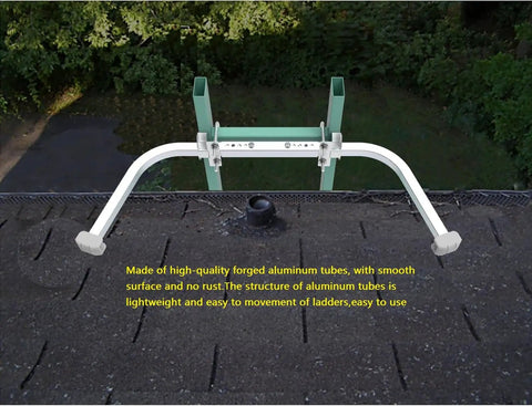 Ladder Stabilizer Heavy Duty Aluminum Extension Accessory for Roof Gutter Guard Cleaning Tools Ladder Stand Off Wing Span and Wall Ladder Hooks with Non Slip Rubber Bottom Pad Patent on roof gutter