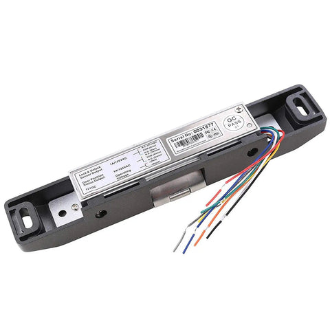 Electric Strike Lock 12V DC For Access Control Doors With Push Bar Rim Exit Devices Fire Exit Ready Fail Safe Or Fail Secure Ultra Compact Design