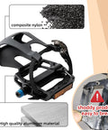 Ride Ready Aluminum Bike Pedals With Toe Cages, Universal Nine Sixteenths Inch Spindle Replacement For Peloton shown with materials