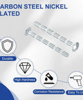 M4x45 Door Handle Screws 60 Pack For Drawer Pulls And Cabinet Hardware Breakaway Screws With Slub Bolt Carbon Steel Nickel Finish