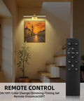 24 Inch Picture Light For Wall With 8000mAh Rechargeable Battery Wireless LED Light With Remote Dimmable Brass Finish