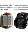 Motor components of Handheld Power Concrete Vibrator 950W 13000 RPM With Two And A Half Meter Shaft Pencil Vibrator