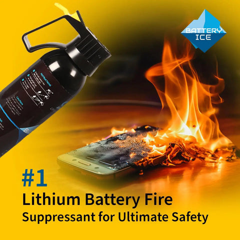 Lithium-Ion Fire Suppressant Aerosol With Patented AVD Technology For Home Garage And Office, Go-To Compact Spray