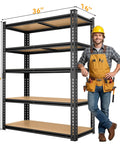 Beefed-Up Heavy Duty 5 Tier Adjustable Metal Shelving Unit With 2500 Lbs Capacity Ultra Sturdy Storage Rack For Garage Warehouse Pantry Closet And Kitchen Organization, 36x16x72 in