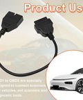 Obd2 To Obd1 GM Adapter For GM Vehicles OBD1 Scanner Extension Cable showing product use and connected car.
