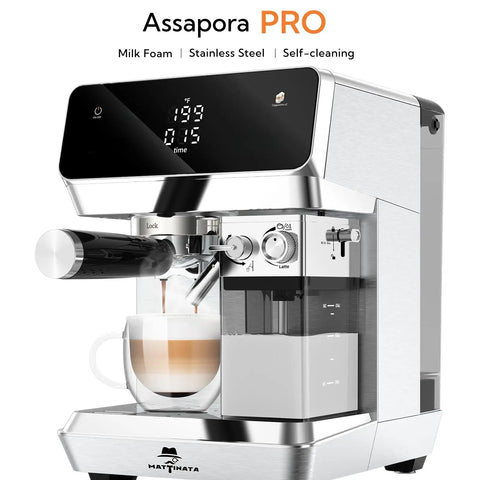 Kickstart Your Daily Grind With This Barista Quality Espresso Machine Featuring An Automatic Milk Frother And Rapid Heat Extraction Through Intuitive Touch Controls For Hella Smooth Lattes, stainless steel brewer with milk foam.