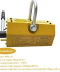 Heavy Duty Neodymium Magnetic Lifter Featuring Tough As Nails Build And Slick Toggle Release For Steel Plates And Scrap Handling Boasts Beast Mode Grip Up To 4409 Pounds - PML-20 model with specifications.
