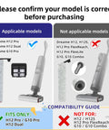 Replacement Parts Kit For H12 Pro H12 Dual And G10 Pro Wet Dry Vacuum Cleaners compatibility guide with brush roller and filter