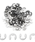 200Pcs M5 E Clip Circlip Retaining Rings Set Stainless Steel 304 External Snap Rings 10mm OD 5mm ID 0.8mm Thick Built Tough For Cars Valves Gears Axle Bearings