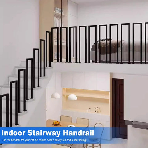 Slick Matte Black U Shaped Stair Handrails Set Of Two Built Tough For Indoor Outdoor Use Industrial Wrought Iron Wall Mount Safety Grab Bar That Just Looks Dang Fine On Your Porch Project, indoor setup with sleek design.