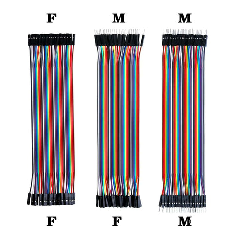 Solderless Breadboard Jumper Wires Kit For Electronics Prototyping With 400 And 830 Tie Point Boards, 126 Pieces Ribbon Cables