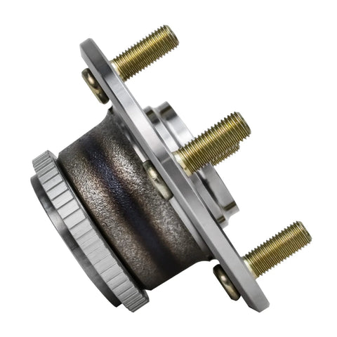 Side view of Two Piece Rear Wheel Bearing And Hubs Assembly With ABS Ring And 4 Lug For Honda Civic 1992 1995 1999 2000 Civic Del Sol 1995 1997 Acura Integra 1990 2001 4 Wheel ABS