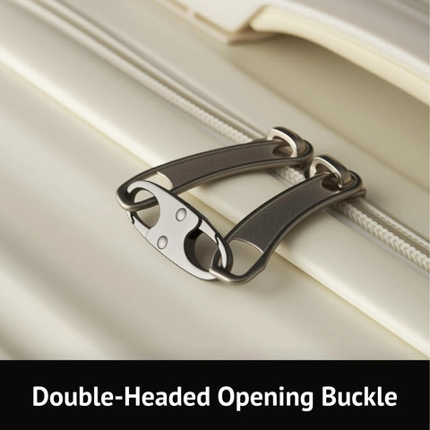Anti Theft Zipper Clips With Double Opening Carabiner Set on luggage zipper, Space Gray, zinc alloy for travel and camping.