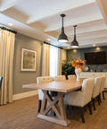 Dining room with ceiling lights suited for Crank Up The Brightness With A19 LED Light Bulbs 100W Equivalent Daylight White 5000K.