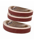 Professional 1X30 Sanding Belts Aluminum Oxide Abrasive Strips Heavy Duty Cloth Backing, rolls of sanding belts for grinding.