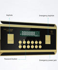 Digital Home Safe With Alarm and Password Lock, All Steel Security Safe for Bedroom control panel with keyhole and buttons