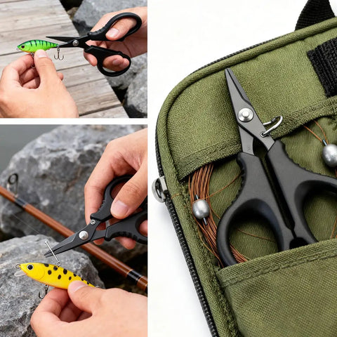 Fillet Knife Set For Beginners With 9 Piece All In One Fishing Tool Kit Including Non Slip Grip Fillet Knife, Precision Pliers