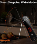 0.5s Instant Read Digital Meat Thermometer With Auto Rotating Backlit Display, IP67 Waterproof, battery life illustration