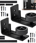 Sliding Barn Door Floor Guide Kit Two Pack With Bottom Adjustable Stay Roller For Smooth Quiet Operation Wall Mount
